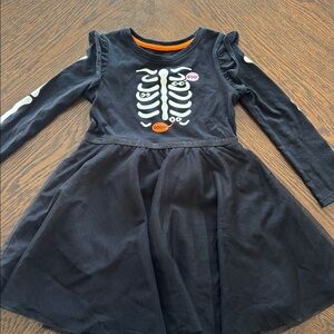 Cat & Jack Toddler Girls Skeleton Halloween Tulle Dress 5T